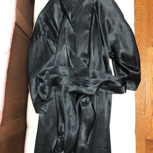 Silky black robe